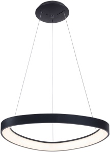 CIL LED suspendat, formă triunghi, negru, cu telecomandă