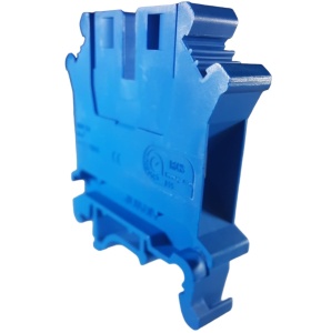 Clema pe sina bloc terminal 2.5mm² albastra 32A 42.5x47mm 690V