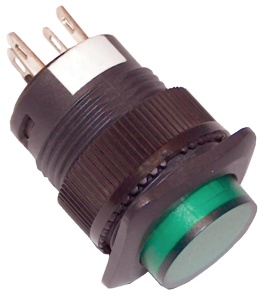 Comutator mini cu semnalizare luminoasă, verde - Img 1