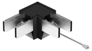 Conector tip L pentru CIL LIN de birou, negru