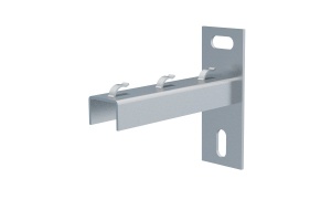 Consola 135x120mm NPZM100 electro-galvanizata suport pentru prindere canal cablu din sarma mesh 50mm/100mm, susținere maxim 88 kg