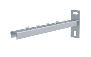 Consola 325x120mm NPZM300 electro-galvanizata suport pentru prindere canal cablu din sarma mesh 300mm, susținere maxim 80 kg