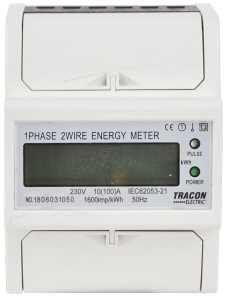 Contor de en. electrică direct,afişaj LCD, monofazat, 4 mod. - Img 2