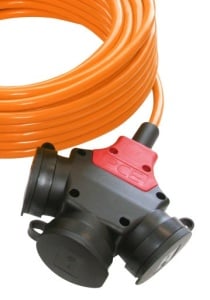 Cordon prelungitor 10 metri cu 3 prize cauciucate 16A cablu H07BQ-F 3G2.5 poliuretan rezistent la uleiuri si intemperii IP44 - Img 3