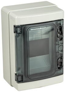 Cutie de distribuţie PT, uşă transparentă, baretă N/PE