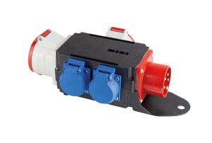 Distribuitor de curent trifazic MIXO CEE maxim 11kW intrare 5 poli 16A 400V iesire 5 poli 16A 400V, 5 poli 32A 400V si 2 prize schuko 230V IP44 - Img 3