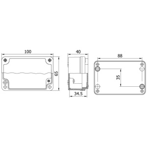 Doza 100x65x40mm distributie cutie jonctiune din aluminiu IP67 IK09 - Img 2