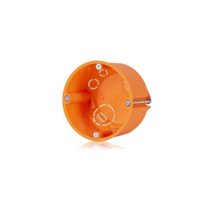 Doza aparataj rigips diametru: 68mm, adancime: 47mm cu gauri predecupate pentru cabluri si tuburi IP30
