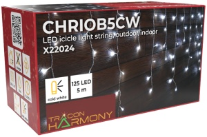 Perdea luminoasă LED de Crăciun, țurțuri, interior/exterior - Img 7