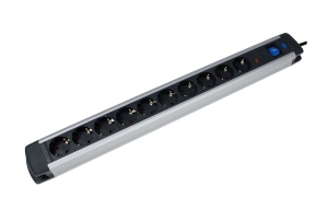 Prelungitor 1.5m cablu H05VV-F 3G1.5 cu 10 prize schuko intrerupator si protectie supratensiune max 3500W IP20