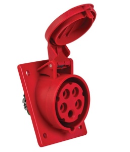 Priza trifazica 5 poli 16A 3P+N+E 6h incastrata oblica ST CEE 380V IP44