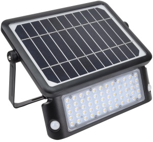 Proiector LED cu panou fotovoltaic și detector de mișcare
