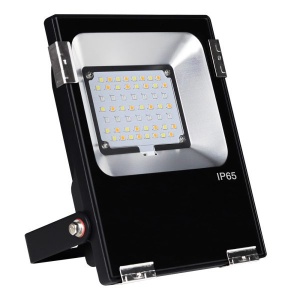 Reflector LED Mi-Light MiBoxer 20W 2300ln negru reglabil DIM+RGB+CCT IP65 FUTT04 2.4GHz 16 milioane de culori, ajustare intensitate lumina si temperatura de culoare, saturatie culoare si control 30m