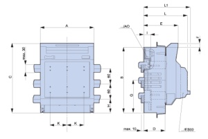 Separator cu sig. MPR, pe bare,intrare superioară de cablu - Img 2