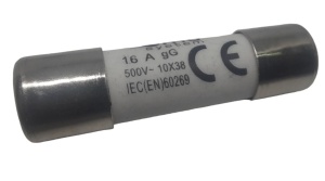 Set 10 sigurante 10x38 16A fuzibile cilindrice ceramica 500V AC gG - Img 3