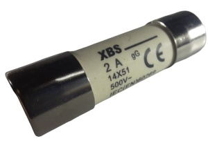 Set 10 sigurante fuzibile cilindrice ceramica 14x51 2A 500V AC gLgG - Img 2