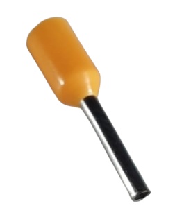 Set 100 pini terminali izolati 0.5 mm² galbeni ferule cupru 14mm