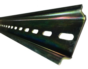 Sina DIN omega pentru sigurante 35mm perforata 0.5 metri otel galvanizat
