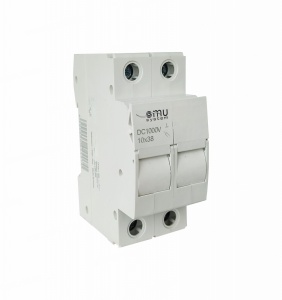 Soclu port fuzibil 10X38 DC1000V 2P 2 poli siguranta fuzibilă cilindrică - Img 1