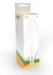 Sursă LED, mat, formă de lumânare - Img 2