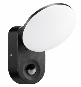 Aplică de exterior 15W 1100lm 4000K lumină naturală IP65 cu senzor de mișcare, distanță de detecție maxim 9m