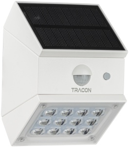 CIL de perete LED, panou fotovoltaic, detect. de mișc, alb