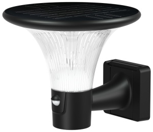 CIL LED de perete, panou fotovoltaic,detector de mișc.,negru