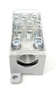 Clema pe sina bloc distribuție PVB 500-4/4 500A 1x150-240mm² + 4x10-70mm² + 4x2,5-16mm² 1000V AC / DC - Img 1