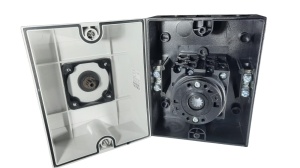 Comutator 20A 4kw 1-0-2 4 poli 400V AC IP65 industrial aplicat casetat pentru transfer manual - Img 3