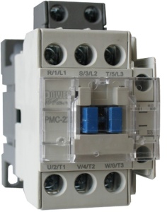 Contactor 3 poli 18A cu bobina la 24V AC 1NO+1NC 1 contact normal deschis + 1 contact normal inchis - Img 1