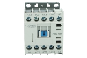 Contactor mini 16A cu 3 poli alimentare bobina 24V AC + 1 contact NO