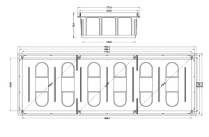 Doza de distributie derivatie 480x160x70mm din plastic incastrata IP40 - Img 2