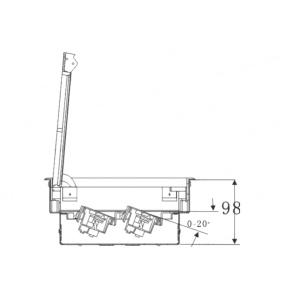Doza incastrata in pardoseala 16 module IP30 IK10 compatibil aparataj modular TEM - Img 3