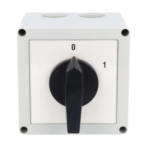 Intrerupator 63A 18.5kw 0-1 ON-OFF 3 poli IP65 cu came industrial aplicat casetat 125x175mm - Img 2