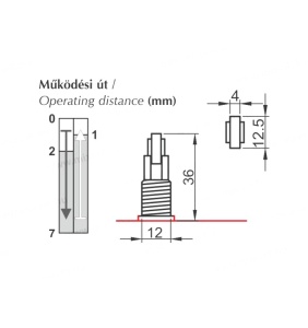 Limitator de cursa cu rola buton de limită 1NO+1NC comutator de poziție cu buton de presiune cu role IP40 - Img 2