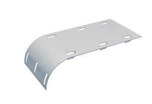 Placa metalica 180x90mm indoita pentru coborare cabluri din canalul metalic