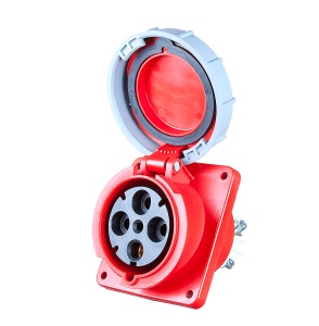 Priza trifazica 4 poli 125A 3P+E incastrabila ST oblica 6h CEE 380V IP67 - Img 3