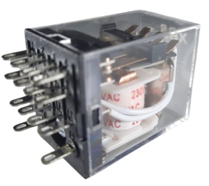 Releu industrial R4 24V DC 5A cu 4 contacte morse