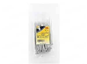 Set 100 buc colier cablu 140x3.6mm din plastic gri Cobra 913A