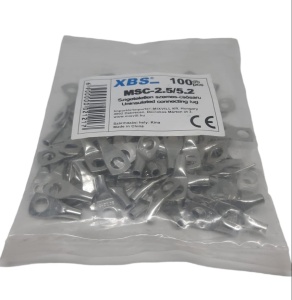 Set 100 buc papuc cupru stanat 2.5 mm² cu gaura de 5.2mm - Img 3