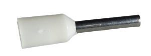 Set 100 pini terminali izolati 0.75 mm² albi ferule cupru 14.6mm - Img 2