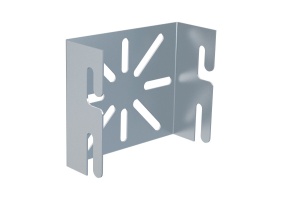 Suport 80x95mm electro galvanizat prindere pe canal cablu din sarma pentru doza de distributie (sau priza, intrerupator etc.) sustinere maxim 5 kg - Img 1