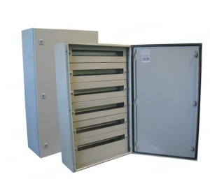 Tablou electric 1000x600x250mm 130 module cofret dulap cabinet metalic modular 5 randuri x 26 module IP66 aparent cu plastroane sina DIN pentru montaj contrapanou placa de montaj