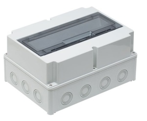 Tablou electric aplicat 14 module IP66 IK06 290x210mm cu usa fumurie din policarbon PC