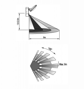 Aplică de exterior 15W 1100lm 4000K lumină naturală IP65 cu senzor de mișcare, distanță de detecție maxim 9m - Img 2