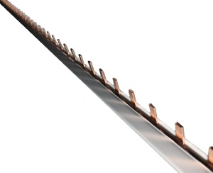 Bara punte pieptene busbar 1 pol 63A 1 metru 57 pini pentru conexiuni sigurante - Img 2