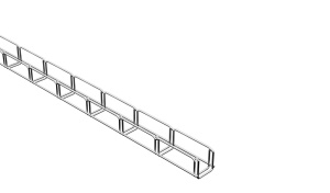 Canal cablu metalic 50x50mm din sarma mesh galvanizat lungime 2m jgheab pentru trasee electrice - Img 1