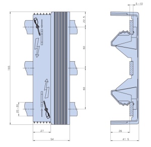 Capac frontal pentru bare, 3P (pentru SST-60/3),COSMO - Img 4