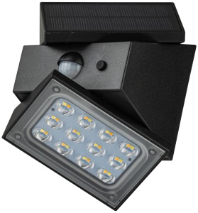 CIL de perete LED, panou fotovoltaic, detect. de mișc, negru - Img 3