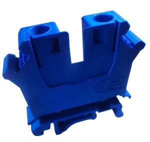 Clema pe sina bloc terminal 2.5mm² albastra 32A 42.5x47mm 690V - Img 2